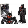 LEAN TOYS Interaktyvus robotas vaikšto, garsas, šviesos, juodas