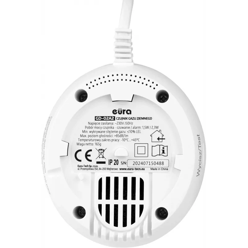 EURA GD-02A2 Dujų detektorius gamtinėms dujoms ir LPG