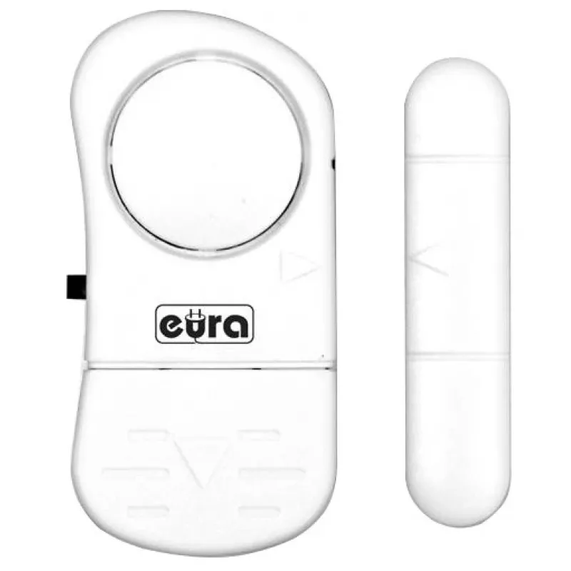 EURA MA-05A3 Mini judesio jutiklio signalizacija (RL-9805A) - 2 nuotolinio valdymo pultai, 105 dB, PIR, balta
