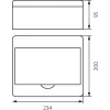 Skirstomasis skydas RN-8 Fala 7.2 paviršinis IP40 200x234x95mm baltas (N+PE) Elektro-Plast Opatówek