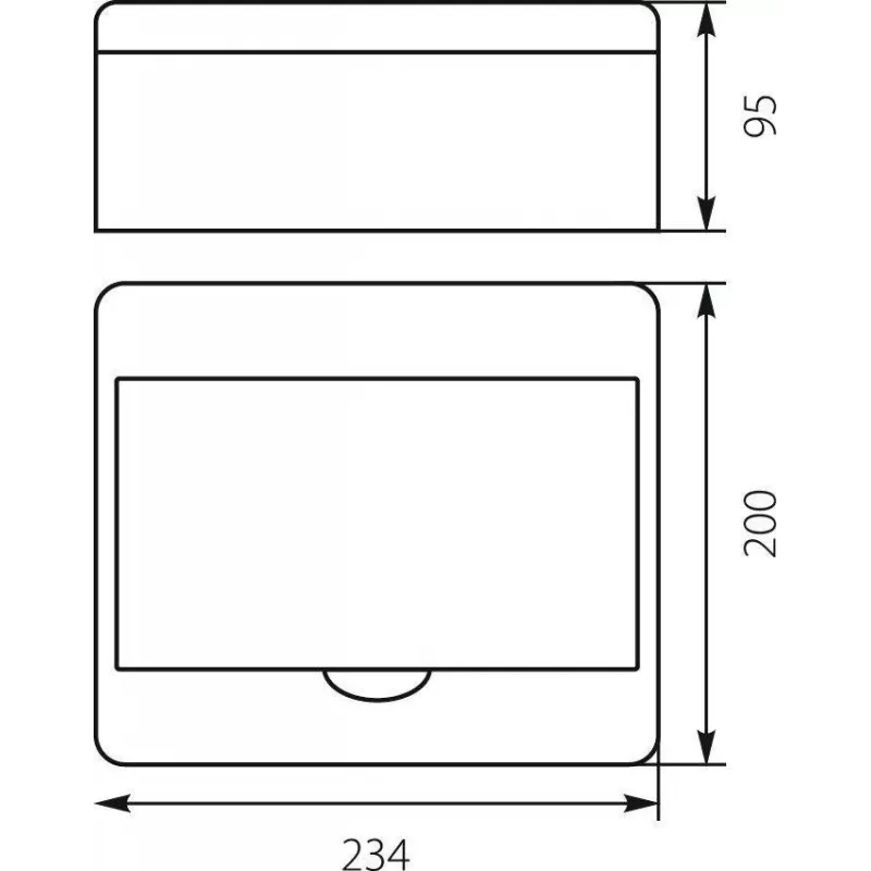 Skirstomasis skydas RN-8 Fala 7.2 paviršinis IP40 200x234x95mm baltas (N+PE) Elektro-Plast Opatówek