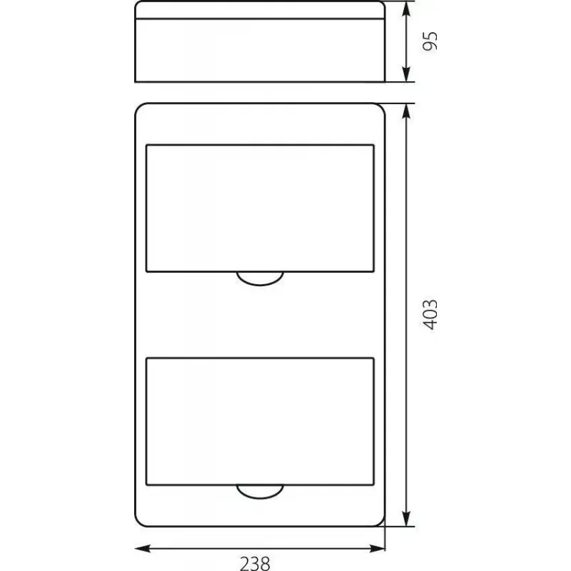 ELEKTRO-PLAST OPATÓWEK RN-16 Fala 7.4 Paviršiuje montuojamas skirstomasis skydas 16 modulių IP40 Baltas 403x238x95mm