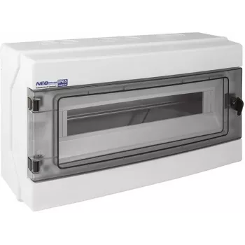 ELEKTRO-PLAST OPATÓWEK Hermetinis modulinis skirstomasis skydas (500V AC, 1000V DC) 1x18 Paviršinis montavimas (N+PE) IP65 RH-18