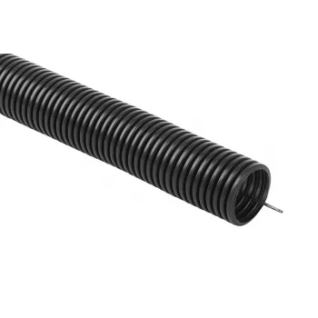 OLLO Lankstus gofruotas vamzdis PVC UV 320N su pilotine viela 50/43 mm 25 m Pilka