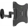 OPTICUM Flexi Twin pilno judesio TV laikiklis sienai, 17-42 colių ekranams, juodas, 25 kg talpa