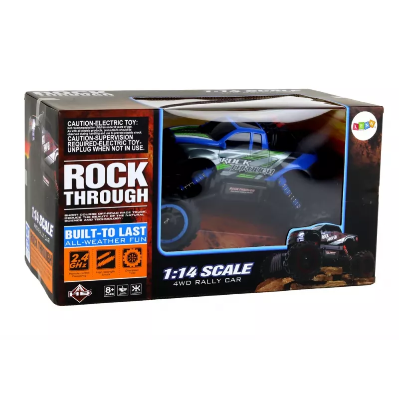 LEAN TOYS Visureigis nuotoliniu valdymu RC automobilis 1:14 2.4G mėlynas