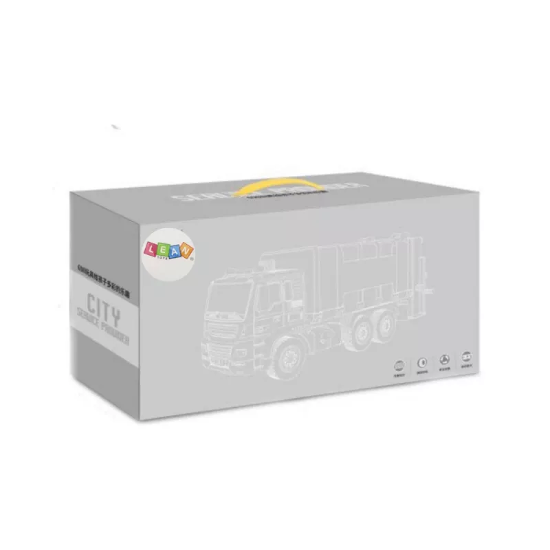 LEAN TOYS Mėlynas betono maišytuvas su besisukančiu būgnu, garso ir šviesos efektais