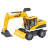 LEAN TOYS Construction Backhoe Bulldozer su pasukamu kaušu, kabina, šviesomis ir garsais