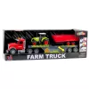 LEAN TOYS Set Truck Tractor with Trailer Lights and Sounds Red
