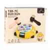 LEAN TOYS Whack-A-Mole įgūdžių žaidimas su dviem plaktukais, kačiukas, geltona, ruda