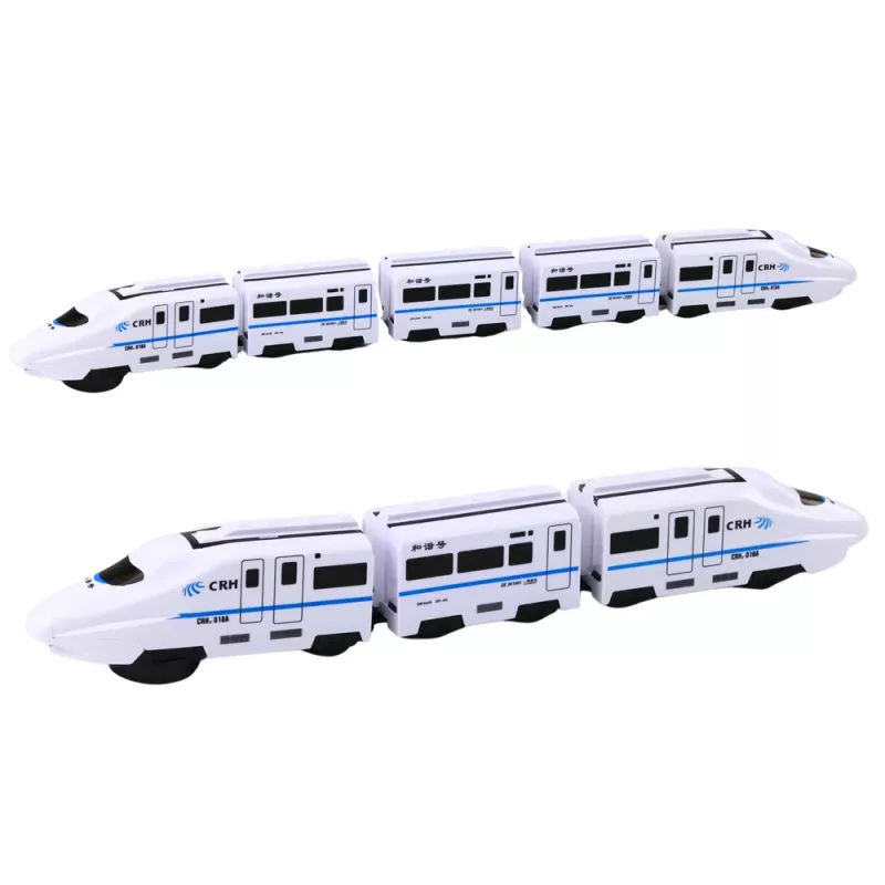 LEAN TOYS Interaktyvus traukinukas su garsais ir šviesomis, baltas, 62 cm