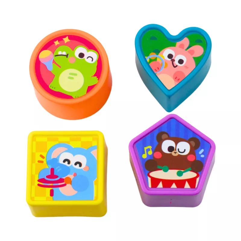 LEAN TOYS Interaktyvus kubas rūšiuotojas Edukacinis Sensorinis Garsai Spalvingas