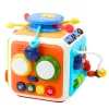 LEAN TOYS Interaktyvus kubas rūšiuotojas Edukacinis Sensorinis Garsai Spalvingas