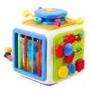 LEAN TOYS Interaktyvus kubas rūšiuotojas Edukacinis Sensorinis Garsai Spalvingas