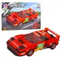 LEAN TOYS Construction Blocks Car Robot 2in1 Red Drive 329 pcs.