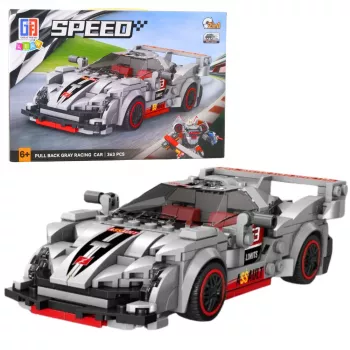 LEAN TOYS Construction Blocks Sports Car Robot 2in1 Gray 363 pcs.