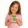 LEAN TOYS Angliškų žodžių mokymosi kortelių skaitytuvas, edukacinis žaislas, rožinis