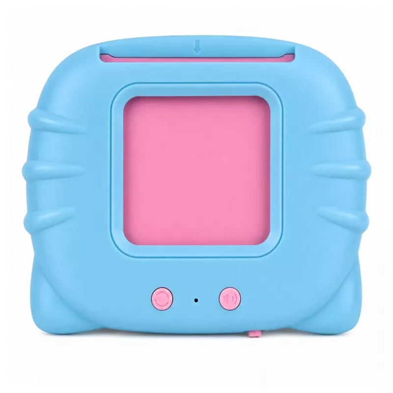 LEAN TOYS Anglų kalbos žodžių mokymosi kortelių skaitytuvas, mokomasis žaislas, mėlynas
