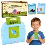 LEAN TOYS Anglų kalbos žodžių mokymosi kortelių skaitytuvas, mokomasis žaislas, mėlynas