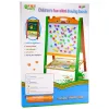 LEAN TOYS Dvipusė magnetinė mokomoji kreidinė lenta 2 viename su žymekliais, raidėmis, skaičiais