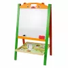 LEAN TOYS Dvipusė magnetinė mokomoji kreidinė lenta 2 viename su žymekliais, raidėmis, skaičiais