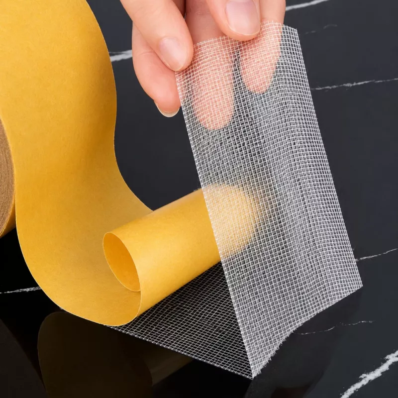 LEAN dvipusė sustiprinta tvirta montavimo juosta 50mm x 25m