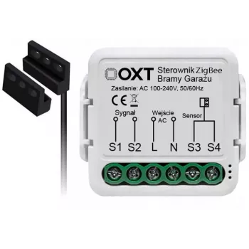 OXT T250G ZigBee garažo durų jutiklio modulis su magnetiniu kontaktu, skirtas TUYA Smart Life