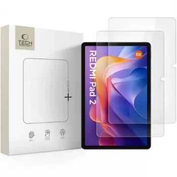 TECH-PROTECT Glass Fit+ 2-Pack grūdinto stiklo ekrano apsauga, skirta Xiaomi Redmi Pad 2 / Redmi Pad SE 11.0 inch skaidri