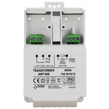 Pulsar AWT468 AC/AC transformatorius 230V AC į 16V/18V AC 4A 68VA DIN bėgelis