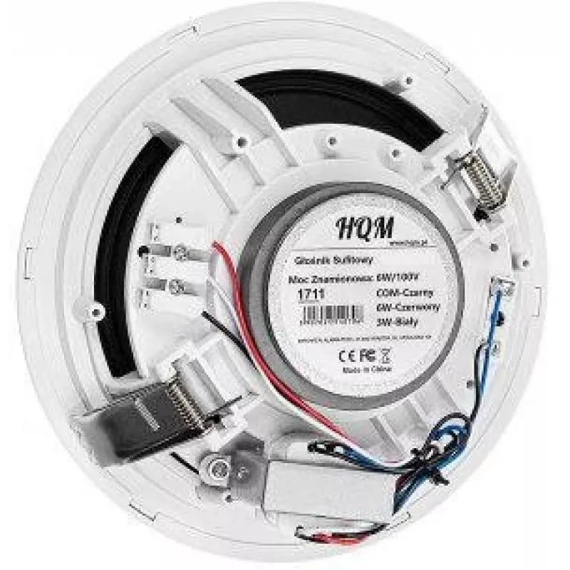 HQM HQM-SO616 6W lubinis garsiakalbis - 100V linija, 6,5 inch tvarkyklė, balta