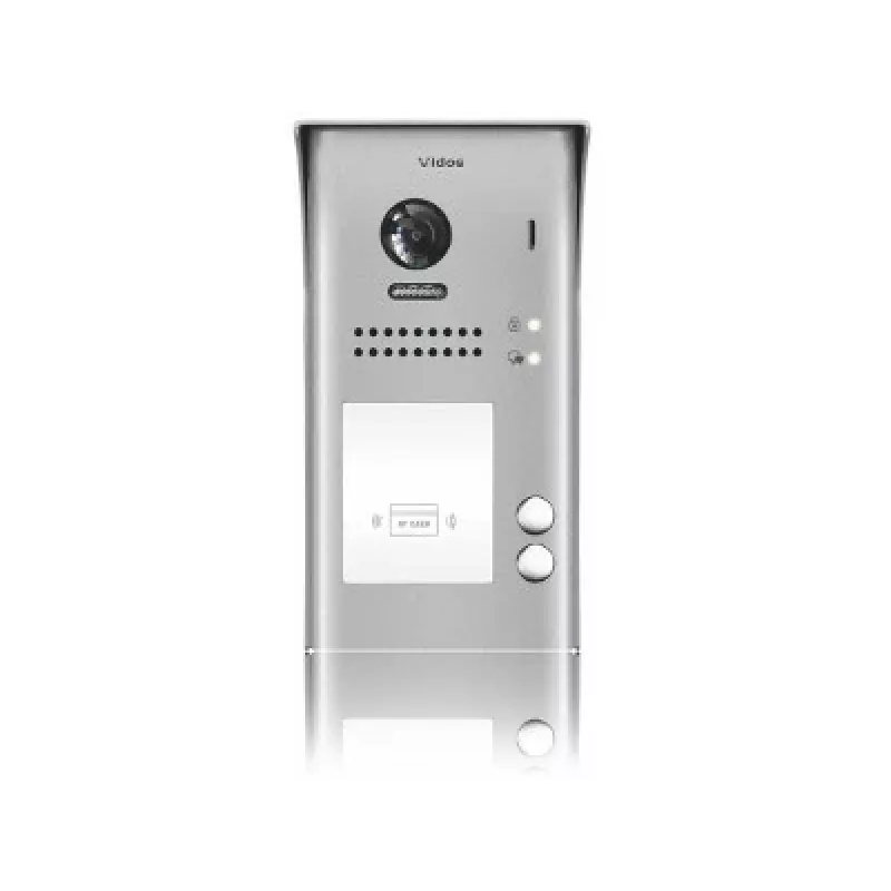 VIDOS DUO S1102A 2-šeimų vaizdo durų stotelė, nerūdijantis plienas, Full HD, 2 laidai, juoda