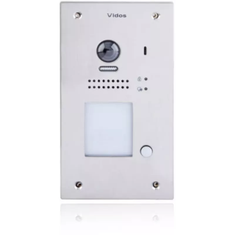 VIDOS DUO S1201A 2-Wire Video Durų Stotelė su RFID, Full HD 1080p, Sidabrinė/Tamsiai Pilka
