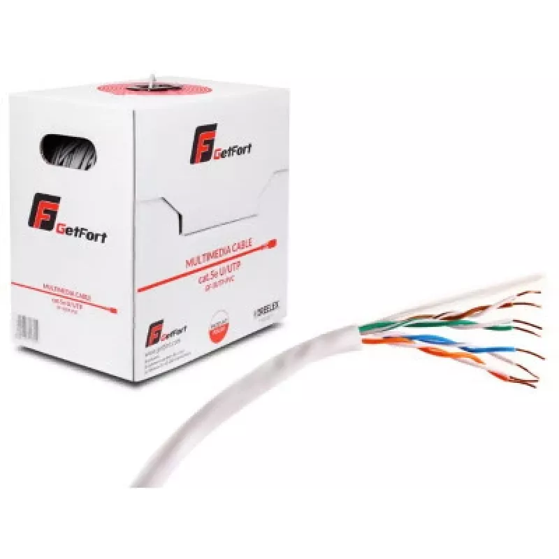GETFORT Premium Cat.5e U/UTP PVC Network Cable 305m (1000ft) - Grey
