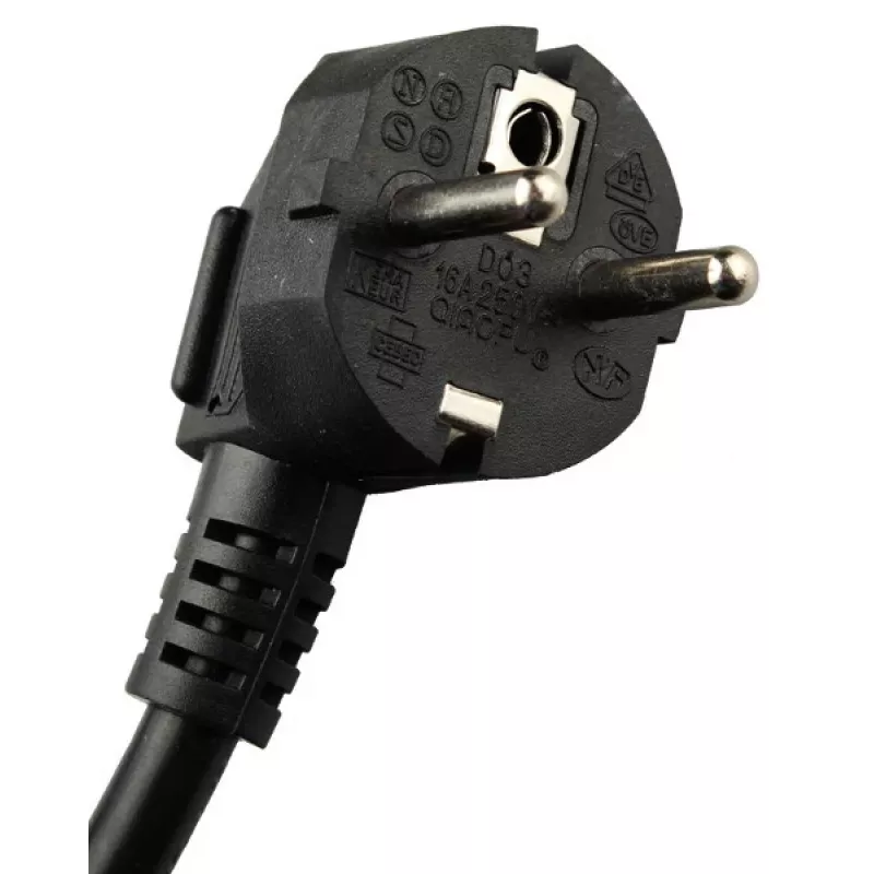 GETFORT LGF-06-Z 19 colių 1U 6 lizdų Schuko maitinimo paskirstymo įrenginys (PDU) - 1,8 m kabelis, 16 A, 230 V, juodas