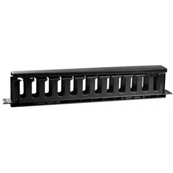 GETFORT OGF-PM 1U Horizontal Enclosed Cable Management Panel - Black