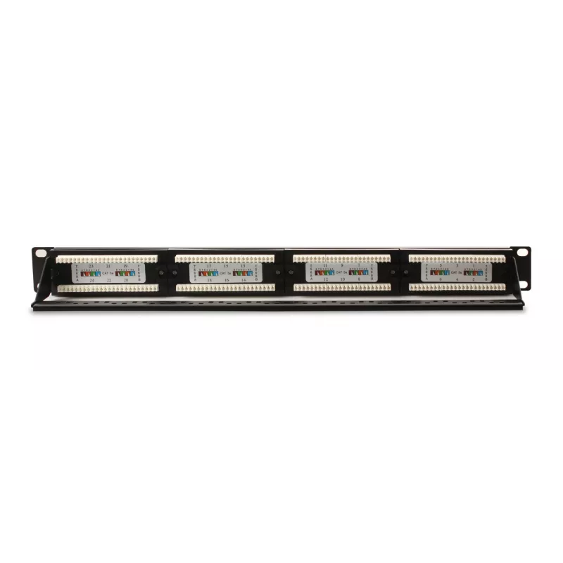 GETFORT PGF-5EUTP24-B4 Cat.5e UTP 24-Port Patch Panel 1U 19 inch Rackmount Black