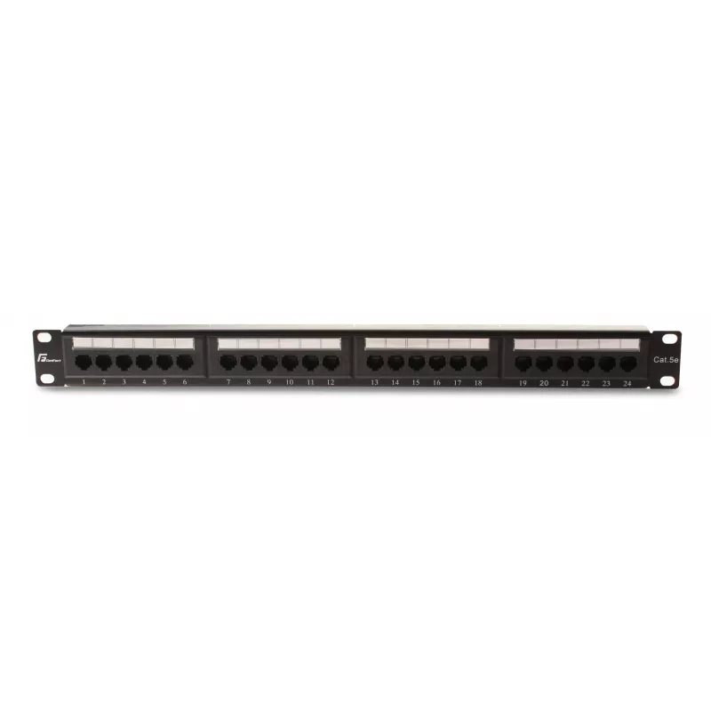 GETFORT PGF-5EUTP24-B4 Cat.5e UTP 24-Port Patch Panel 1U 19 inch Rackmount Black
