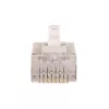 GETFORT RJ45 Cat.6 Shielded Connector 8P8C (100 vnt.) - Auksuotas, permatomas