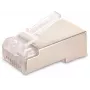 GETFORT RJ45 Cat.6 Shielded Connector 8P8C (100 vnt.) - Auksuotas, permatomas