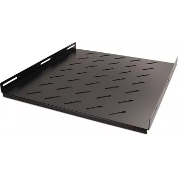 Getfort fiksuota stelažo lentyna 19 inch 1U 800 mm gylis 50 kg apkrova juoda