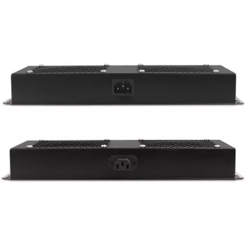 Getfort GF-FAN4 2U 19 colių stelažinis ventiliacijos skydas su 4 ventiliatoriais, 120 mm, 230 V, juodas
