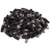 BNC kištukinis jungiklis RG-59 koaksialiniam kabeliui, 75 omų, užsukamas, plastikinis korpusas, juodas, 100 vnt.