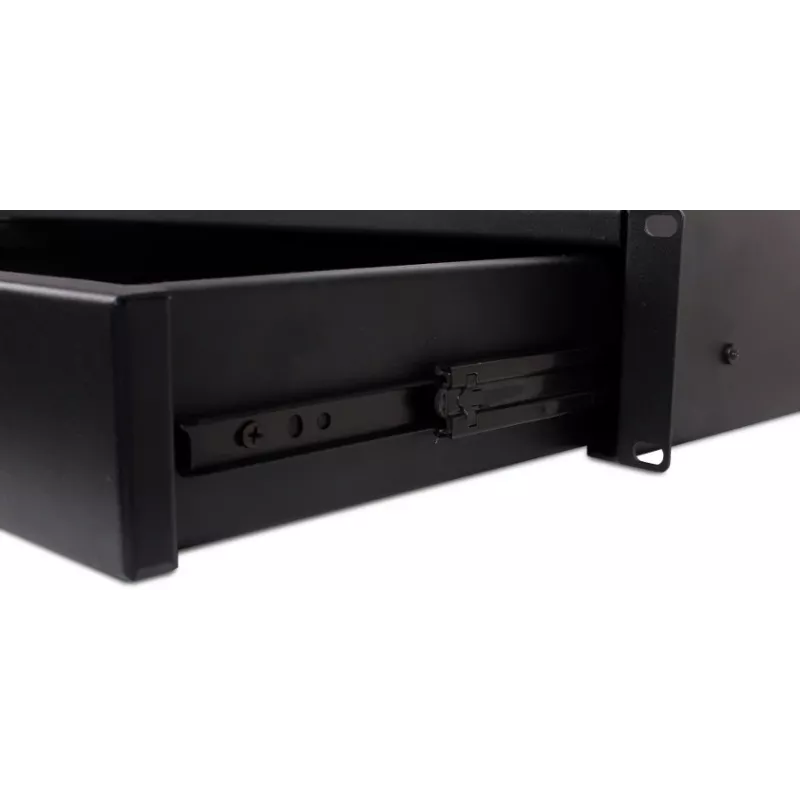 GETFORT GF-2U-drawer 2U Rack Drawer - 19-inch Steel, Black, Lockable, 25kg Capacity