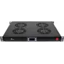 GETFORT GF-FAN4TR 1U stovo skydas su 4 termostatu valdomais ventiliatoriais, 230 V, juodas