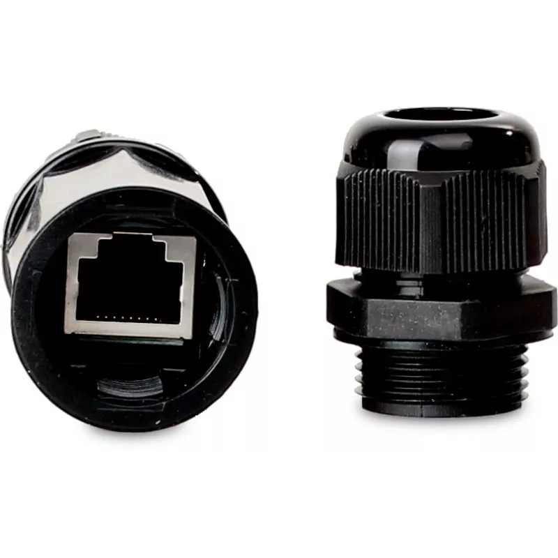 GETFORT Cat.5e RJ45 Moteriškas-Moteriškas Lauko Jungtis, IP67, Ekranuotas, Juoda
