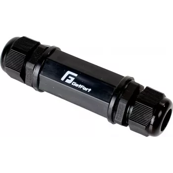 GETFORT Cat.5e RJ45 Moteriškas-Moteriškas Lauko Jungtis, IP67, Ekranuotas, Juoda