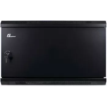 GETFORT 19 inch CALI 6U 600x450 Sieninis stovo korpusas su vientisomis plieninėmis durimis - Juodas (RAL 9004)