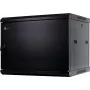 GETFORT 19 inch CALI 9U 600x450 Sieninis stovo korpusas su vientisomis plieninėmis durimis, juodas (RAL 9005)