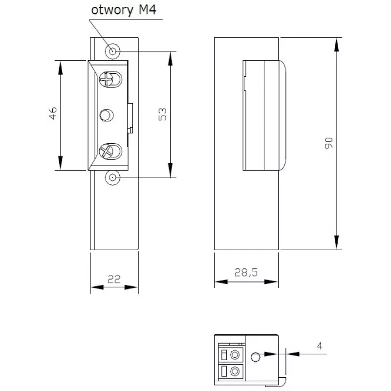 ELEKTRA-PLUS Electric Door Strike R3 Left Hand Fail-Secure Without Latch Hold