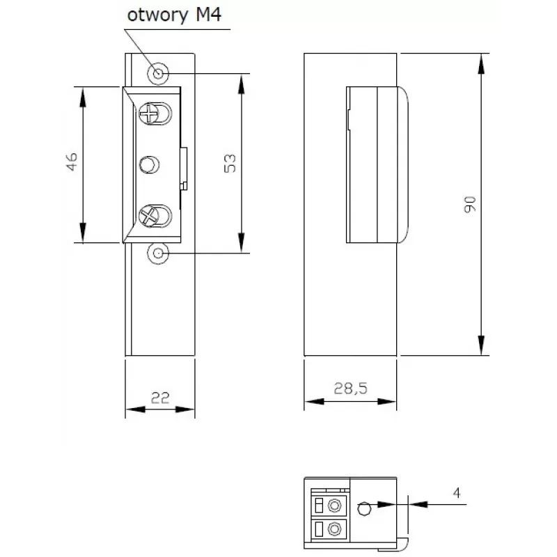 ELEKTRA-PLUS Electric Door Strike R3 Left Hand Fail-Secure with Memory and Mechanical Blockade